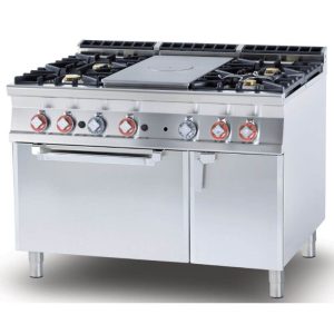 cocina-mixta-industrial-4-fuegos-con-placa-y-horno-tpf4-912gev-lotus