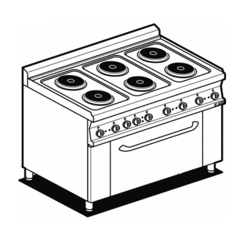 cocina-de-6-fuegos-con-horno-electrica-industrial-cf6-610et-lotus