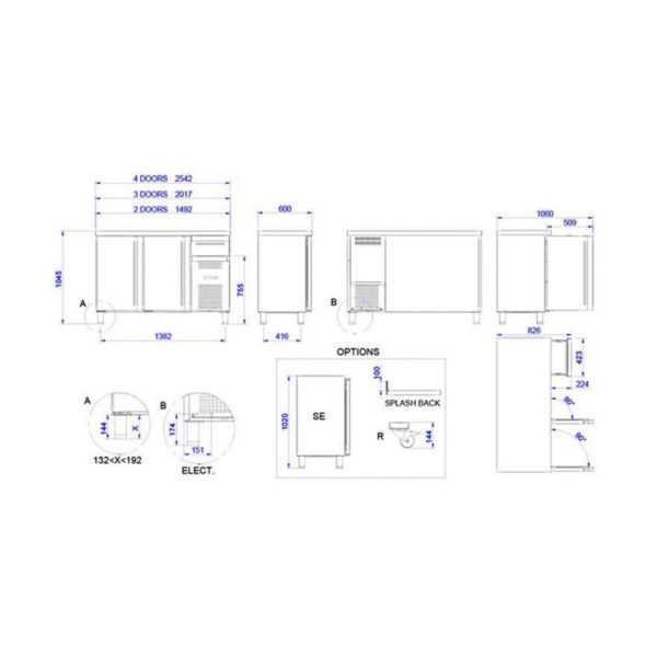 Frente Mostrador Refrigerado Industrial Fmps-150 Hc Edenox - Imagen 3