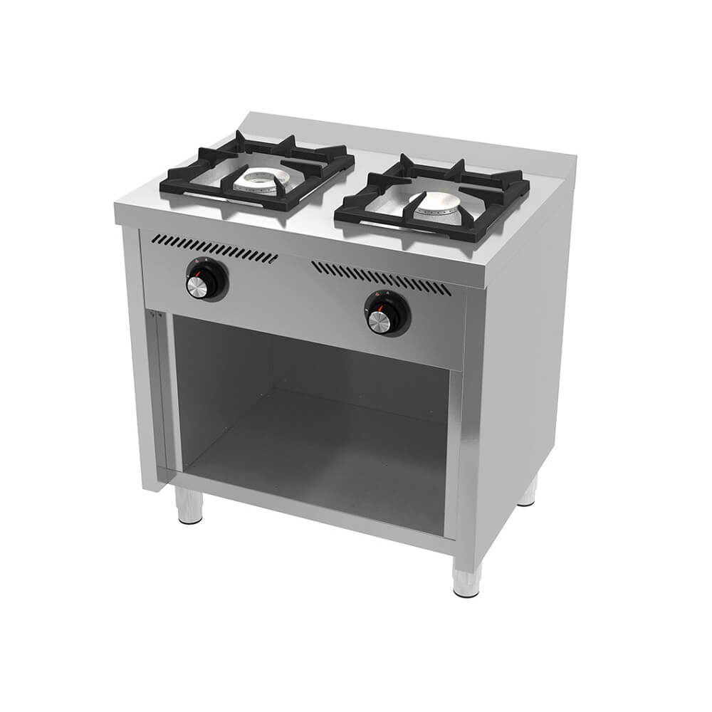 Cocina A Gas Con Estante 2 Quemadores C2F600E HR FAINCA