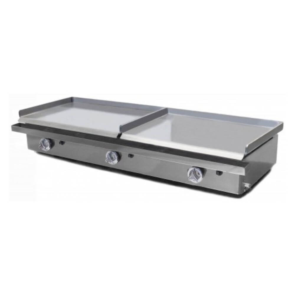 Plancha A Gas Industrial Acero Laminado Serie Duo PG60+60 Maiser