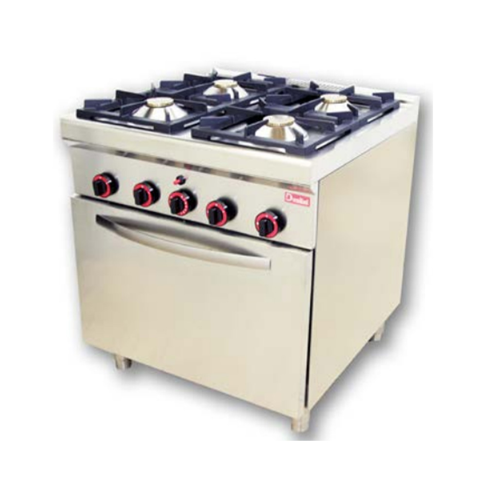 cocina-industrial-a-gas-con horno-4-fuegos-l7cg80hg1-frioalhambra