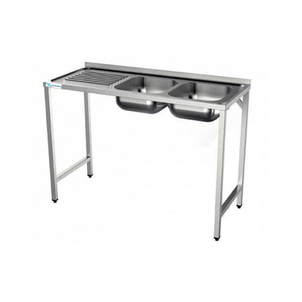 Fregadero Industrial Gama 500 2 Cubas Escurridor Sin Estante