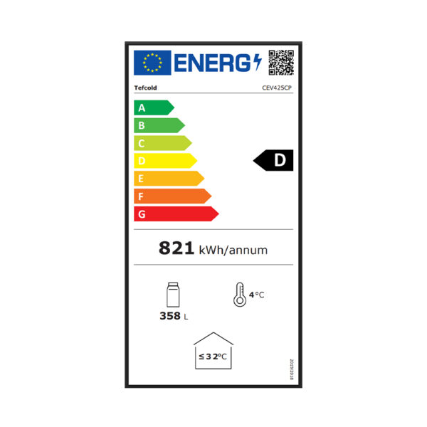 Enfriador De Botellas Industrial Cev425cp 2 Led Tefcold - Imagen 2